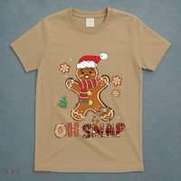 Oh Snap Gingerbread Man Funny Christmas Xmas T-Shirt thumb 5