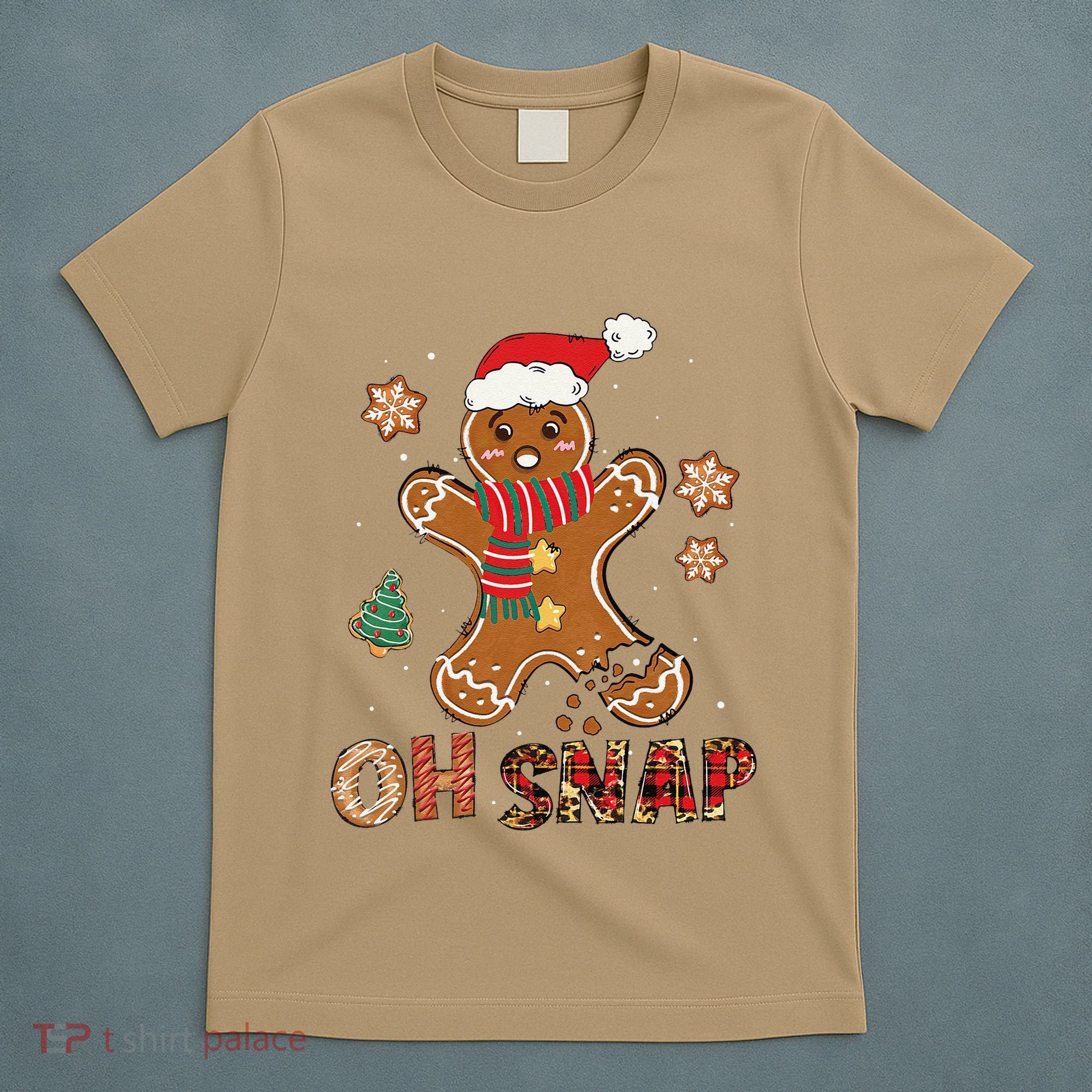 Oh Snap Gingerbread Man Funny Christmas Xmas T-Shirt