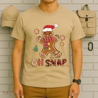 Oh Snap Gingerbread Man Funny Christmas Xmas T-Shirt thumb 6