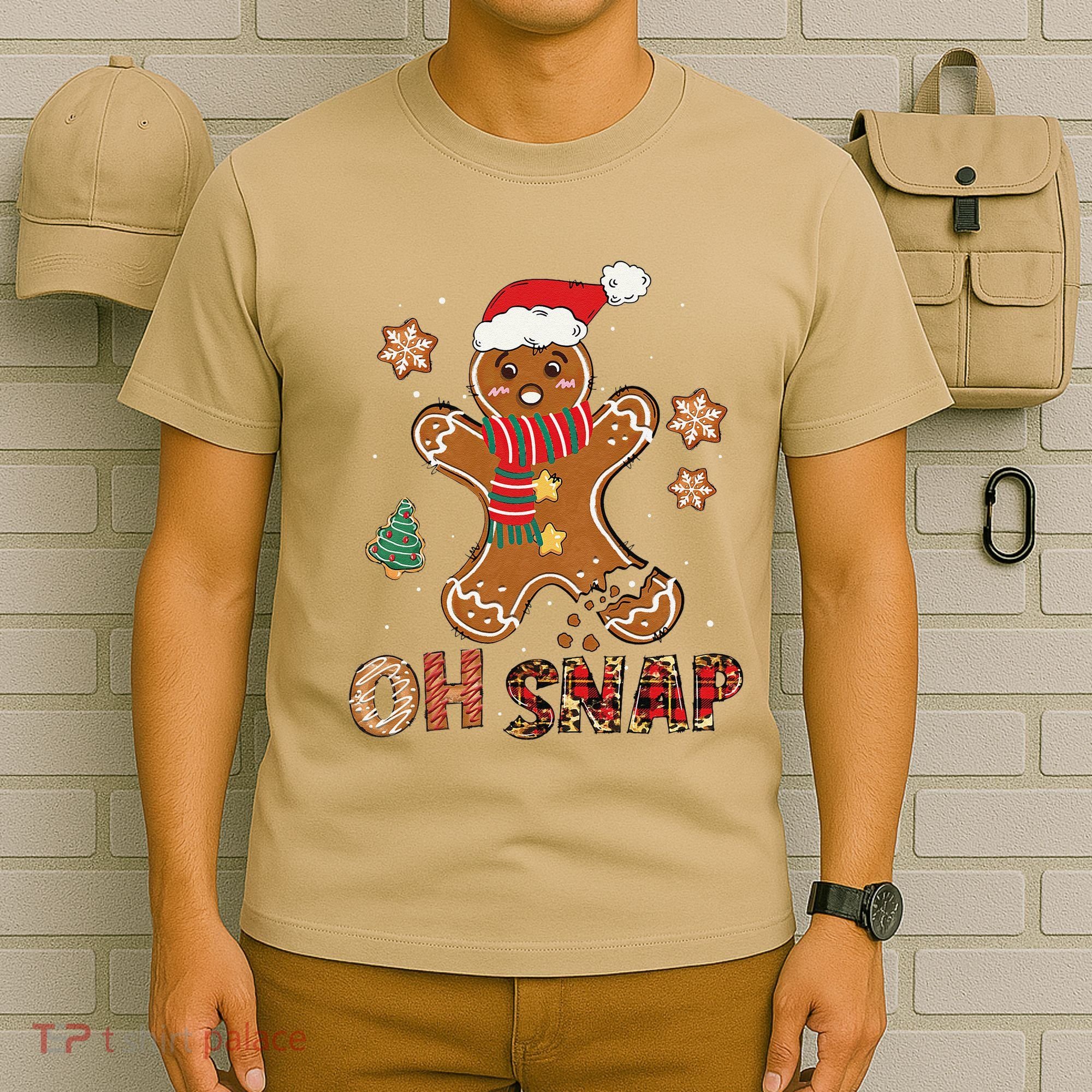 Oh Snap Gingerbread Man Funny Christmas Xmas T-Shirt