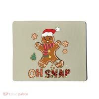 Oh Snap Gingerbread Man Funny Christmas Xmas Mousepad thumb 0