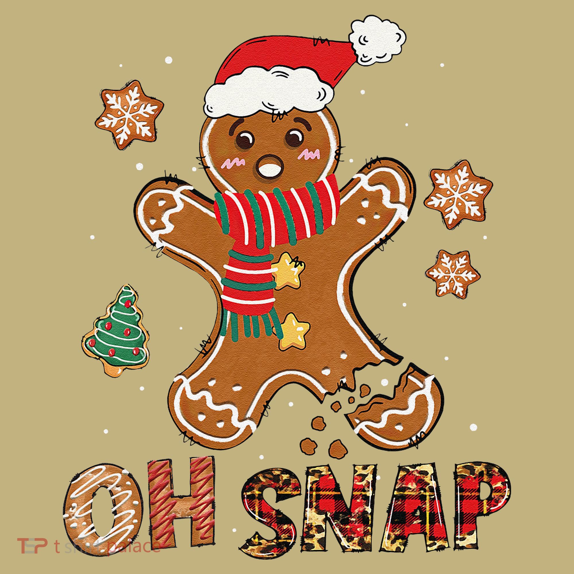 Oh Snap Gingerbread Man Funny Christmas Xmas Mousepad