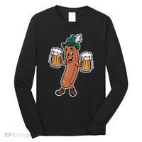 Oktoberfest Sausage Germany Lederhosen Bier Beer Long Sleeve Shirt thumb 0