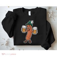 Oktoberfest Sausage Germany Lederhosen Bier Beer Sweatshirt thumb 2