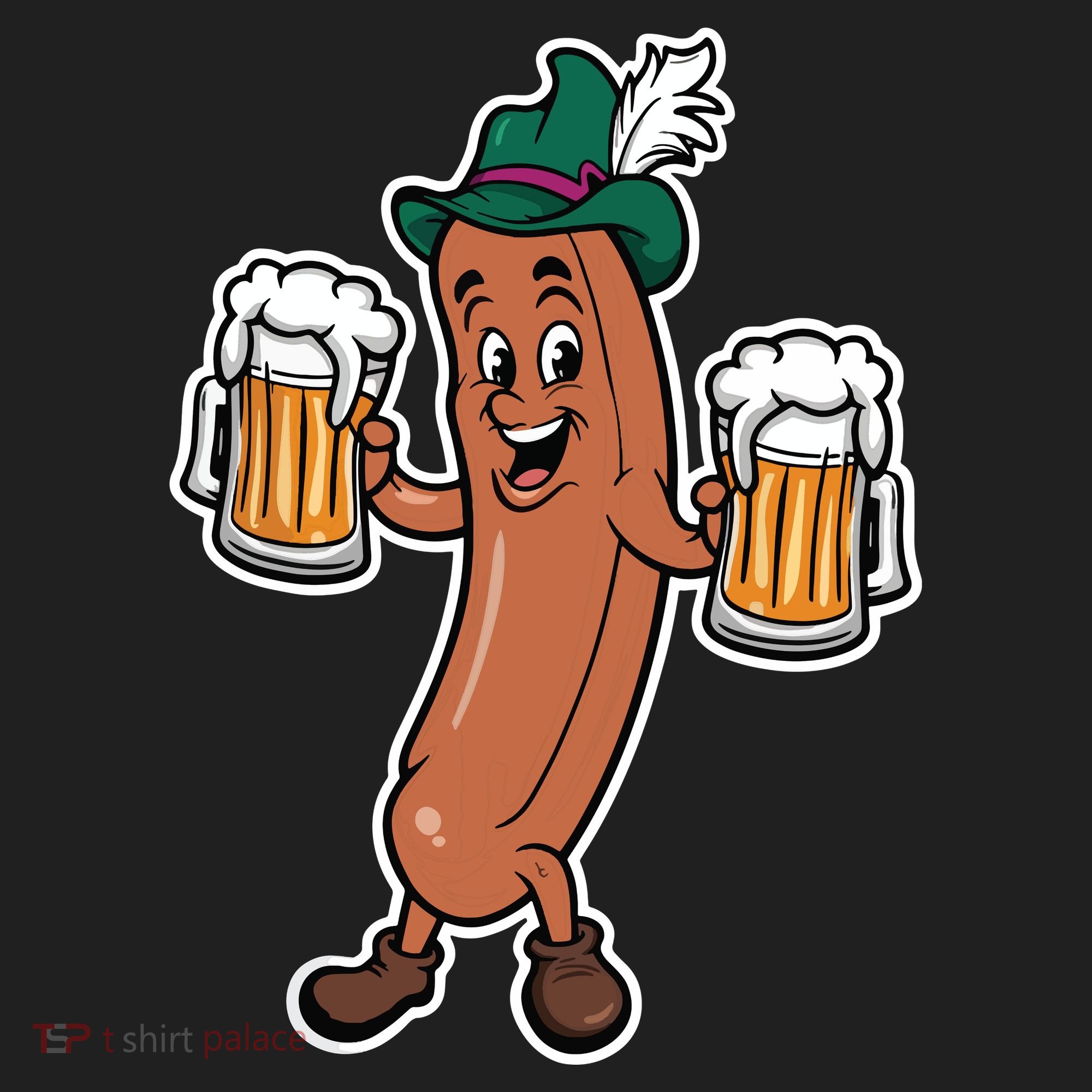 Oktoberfest Sausage Germany Lederhosen Bier Beer Hat
