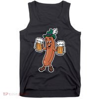 Oktoberfest Sausage Germany Lederhosen Bier Beer Tank Top thumb 0