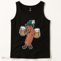 Oktoberfest Sausage Germany Lederhosen Bier Beer Tank Top thumb 2