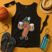 Oktoberfest Sausage Germany Lederhosen Bier Beer Tank Top thumb 4