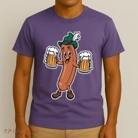 Oktoberfest Sausage Germany Lederhosen Bier Beer T-Shirt thumb 3