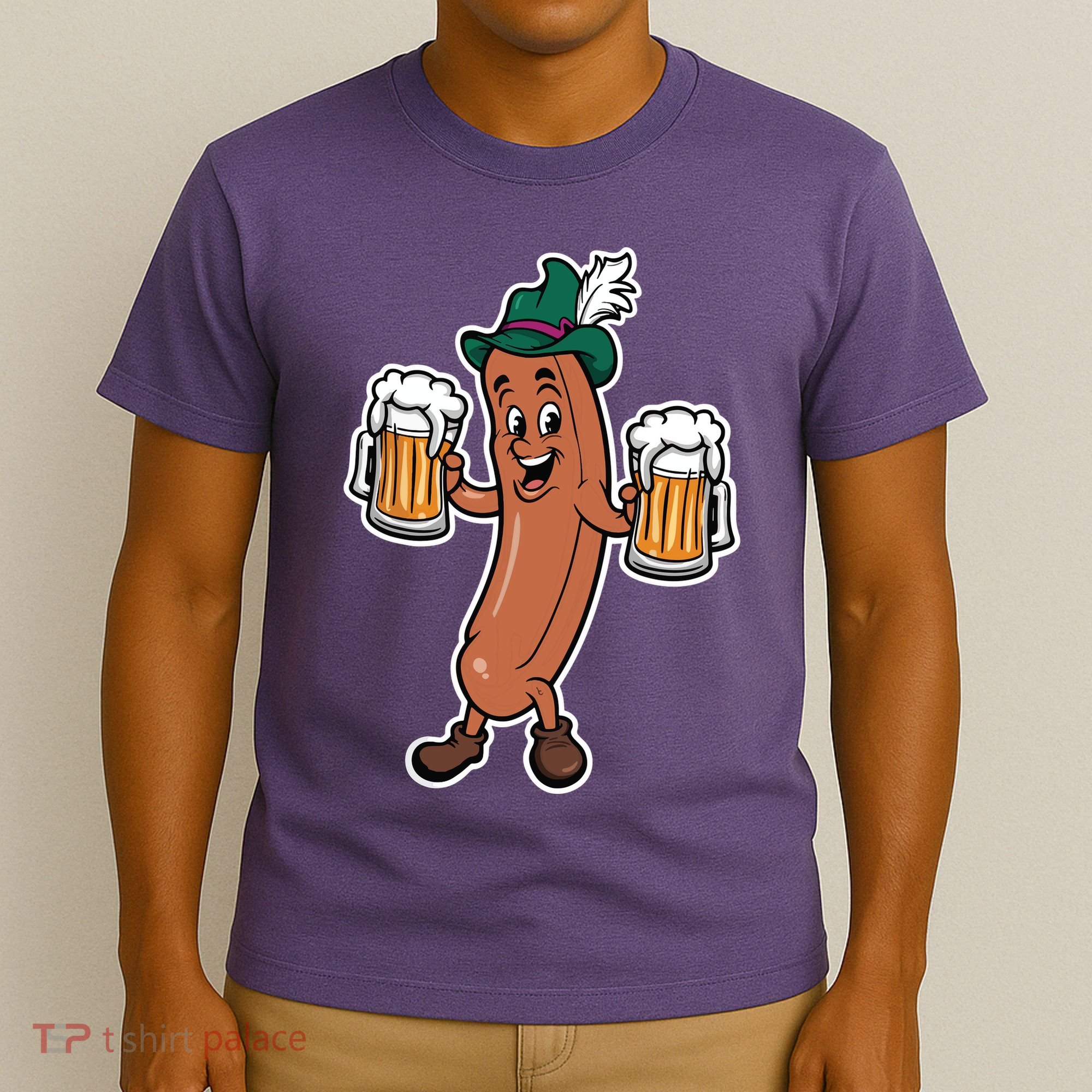 Oktoberfest Sausage Germany Lederhosen Bier Beer T-Shirt