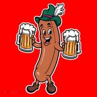 Oktoberfest Sausage Germany Lederhosen Bier Beer Santa Hat thumb 1