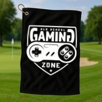 Old School Gaming Zone Golf Towel thumb 1