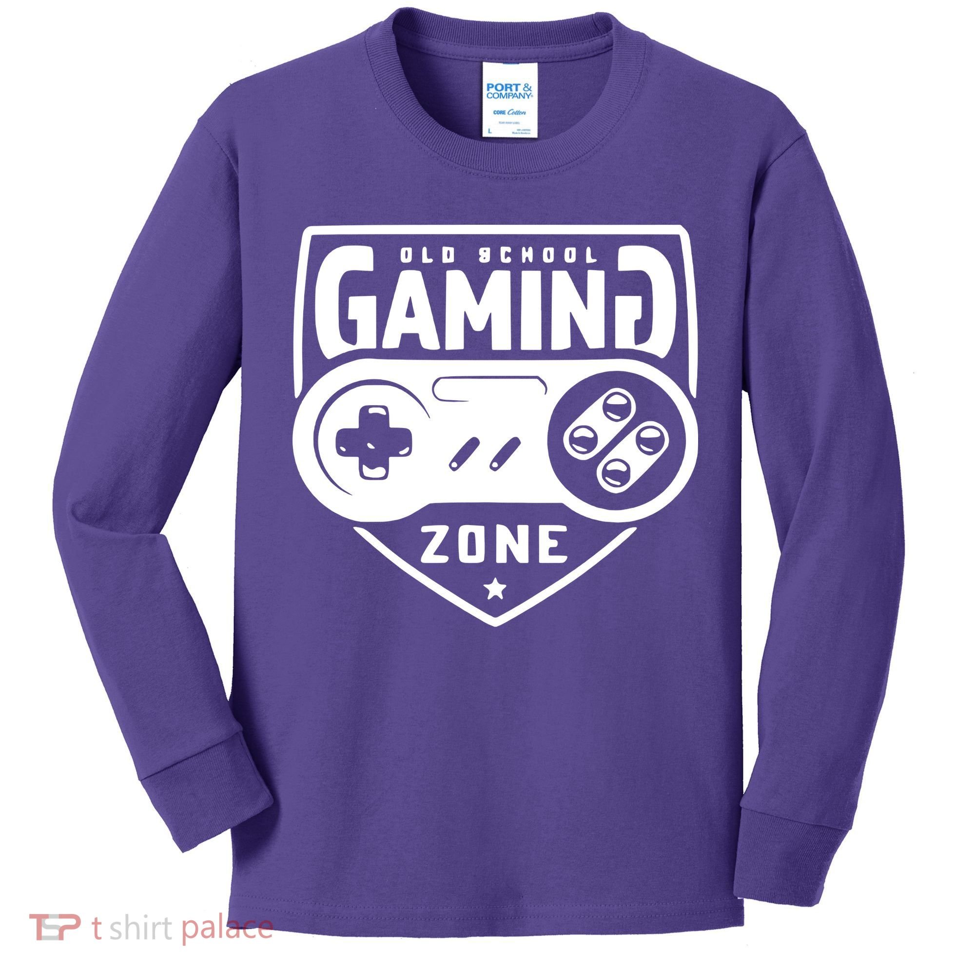 Old School Gaming Zone Kids Long Sleeve Shirt