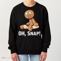 Oh Snap Gingerbread Cookie Man Broken Leg Women's Sweatshirt thumb 0