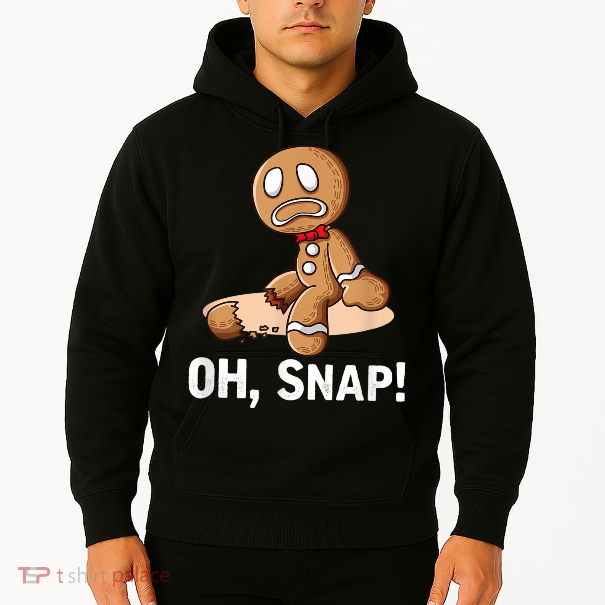 Oh Snap Gingerbread Cookie Man Broken Leg Hoodie