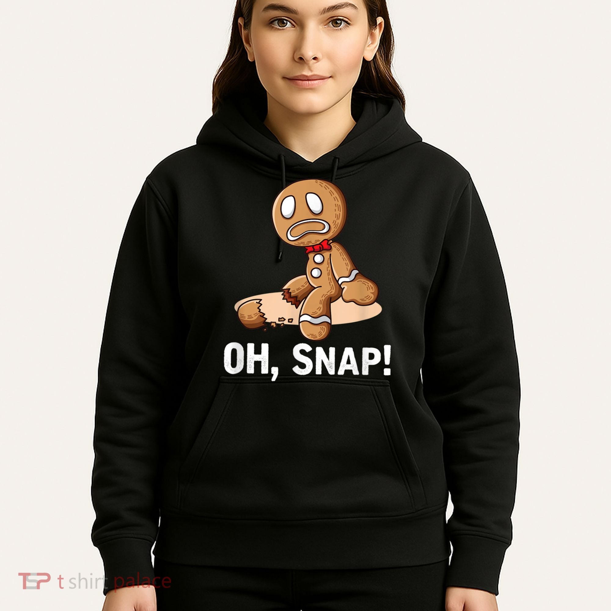 Oh Snap Gingerbread Cookie Man Broken Leg Hoodie