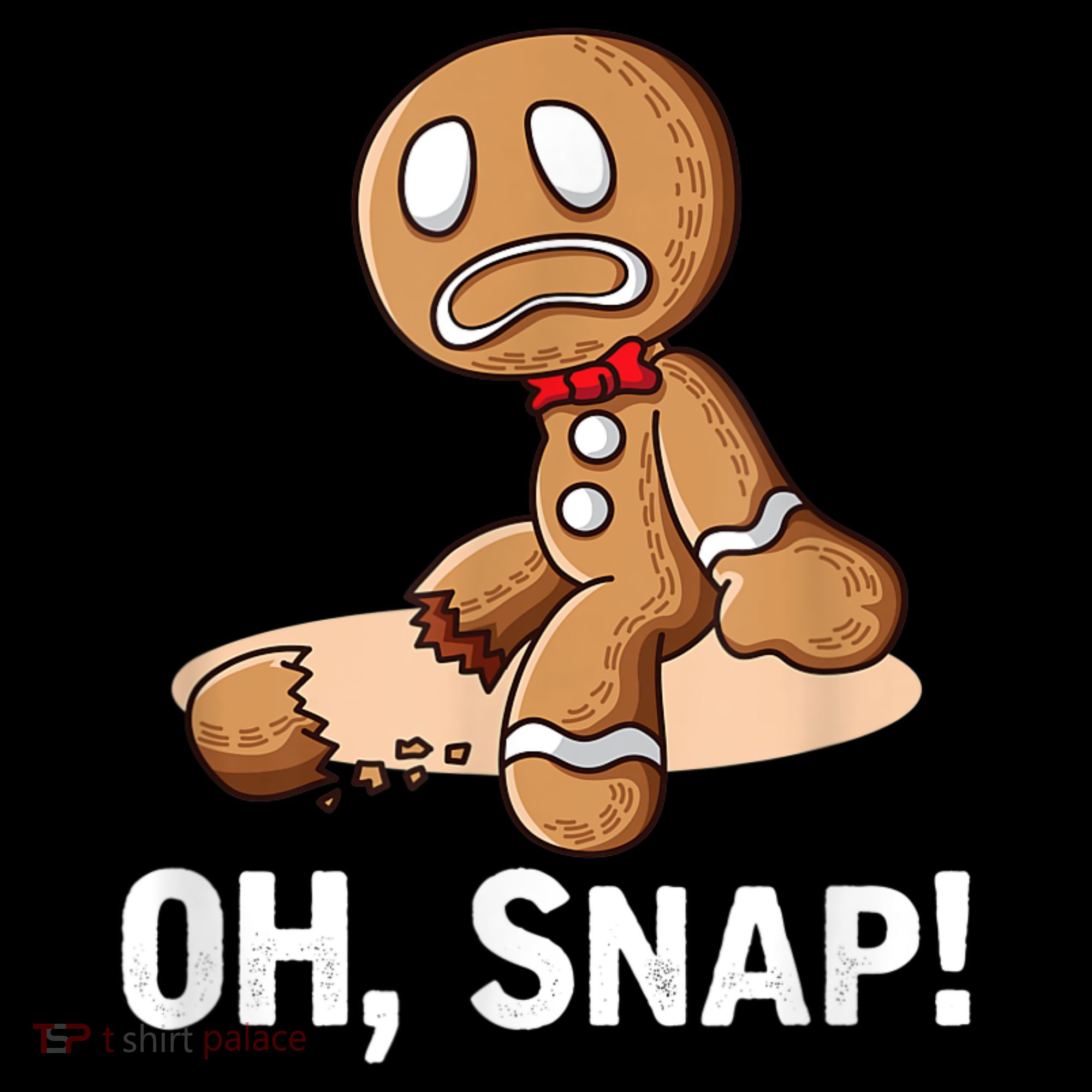 Oh Snap Gingerbread Cookie Man Broken Leg Long Sleeve Shirt