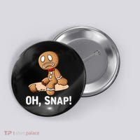 Oh Snap Gingerbread Cookie Man Broken Leg Button thumb 0