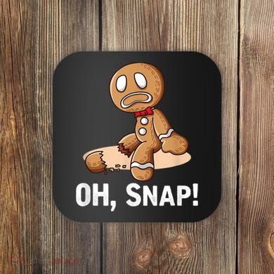 Oh Snap Gingerbread Cookie Man Broken Leg Coaster
