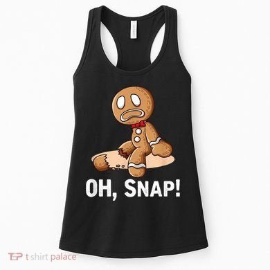Oh Snap Gingerbread Cookie Man Broken Leg Women's Tank Top