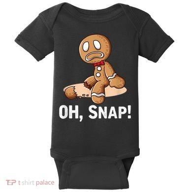 Oh Snap Gingerbread Cookie Man Broken Leg Baby Bodysuit
