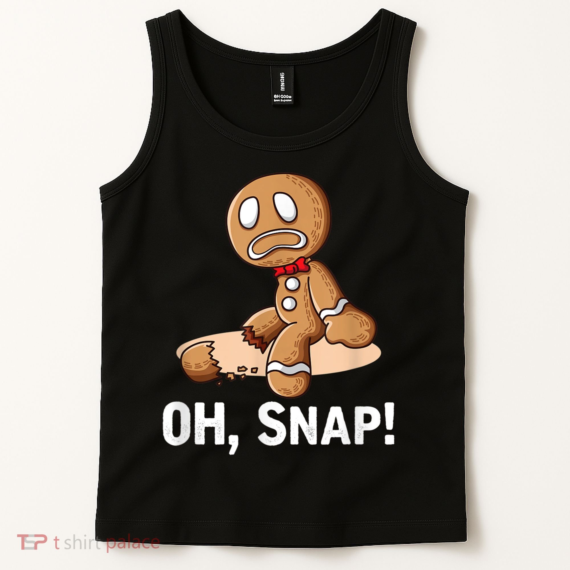 Oh Snap Gingerbread Cookie Man Broken Leg Tank Top