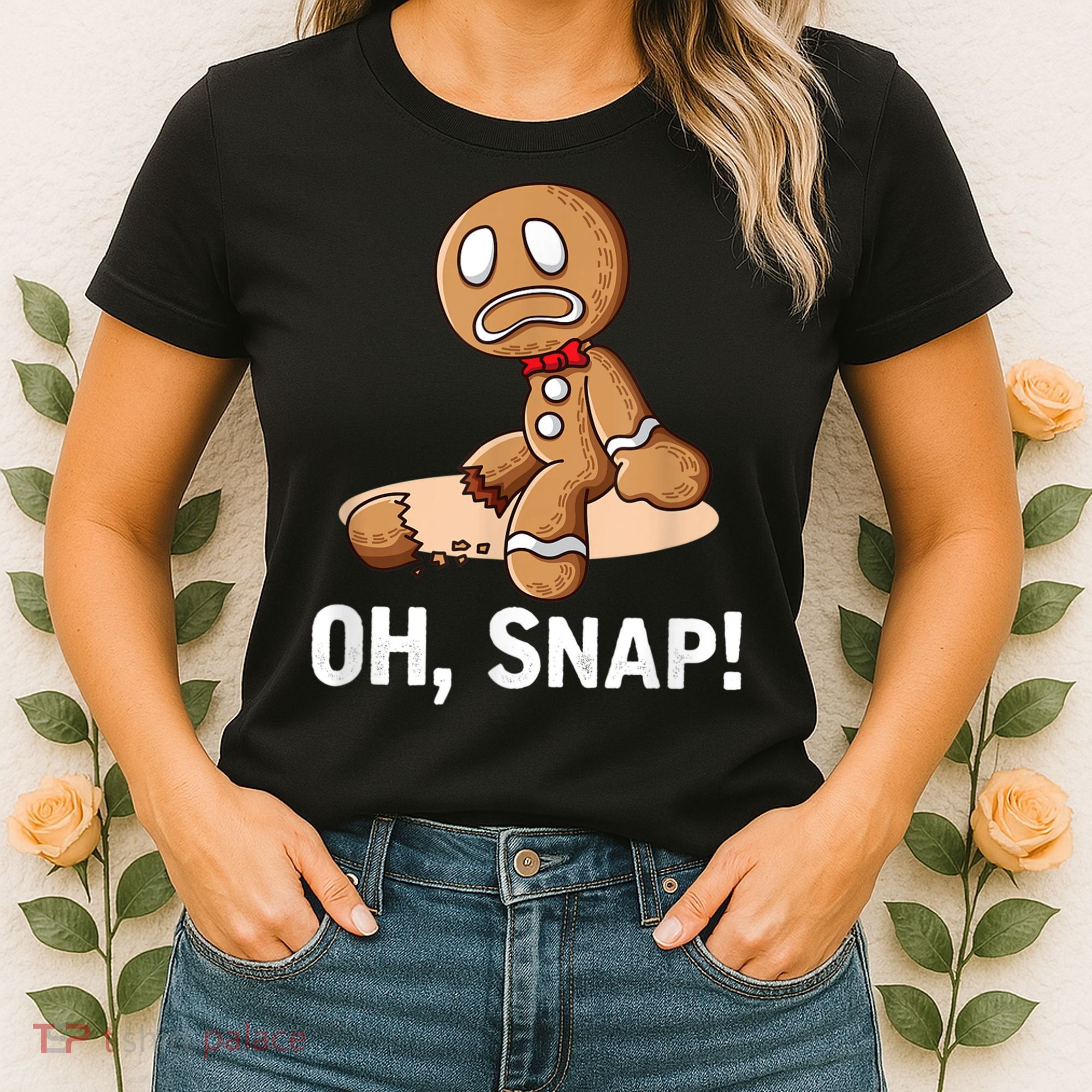 Oh Snap Gingerbread Cookie Man Broken Leg Women's T-Shirt