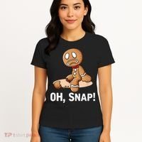 Oh Snap Gingerbread Cookie Man Broken Leg Women's T-Shirt thumb 4