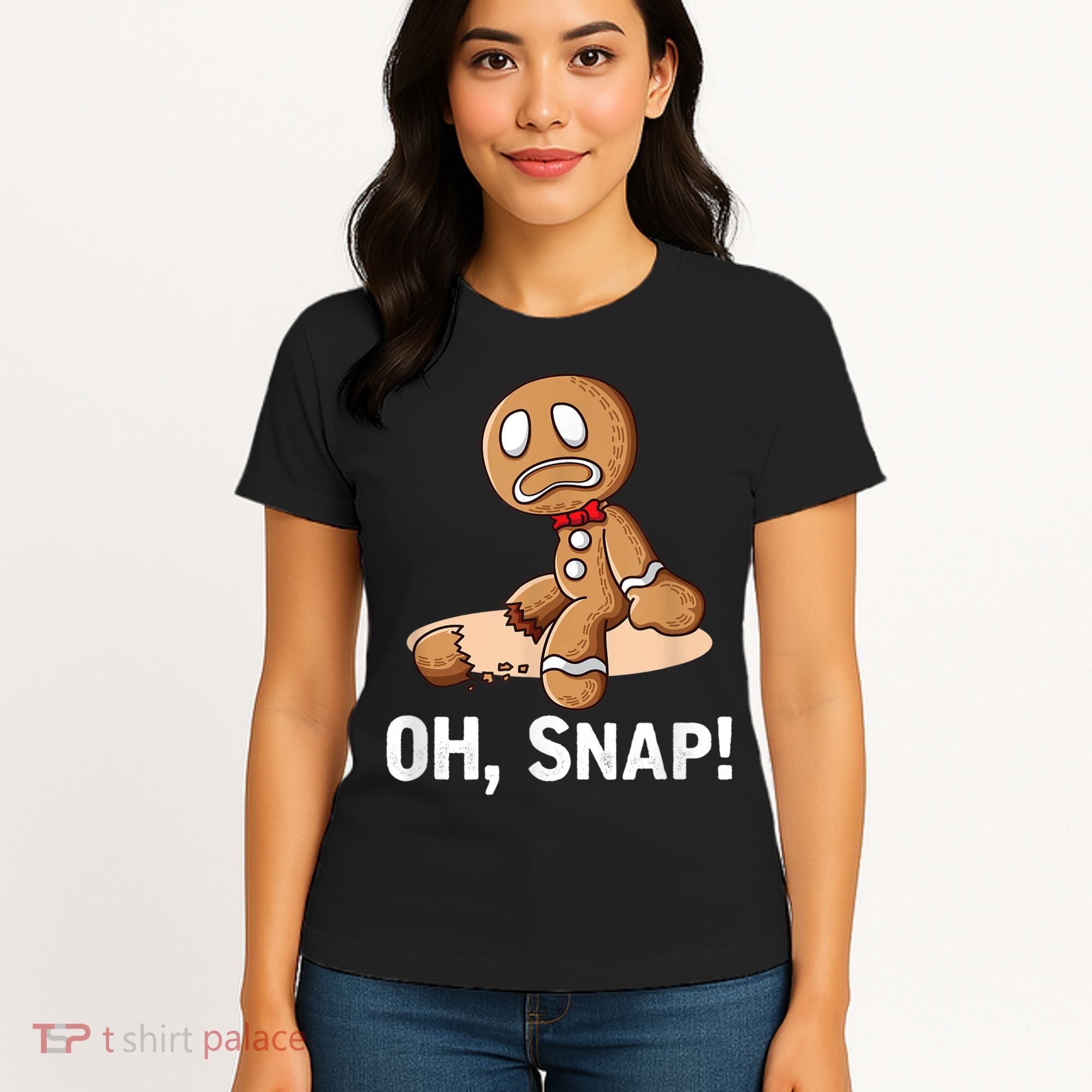 Oh Snap Gingerbread Cookie Man Broken Leg Women's T-Shirt