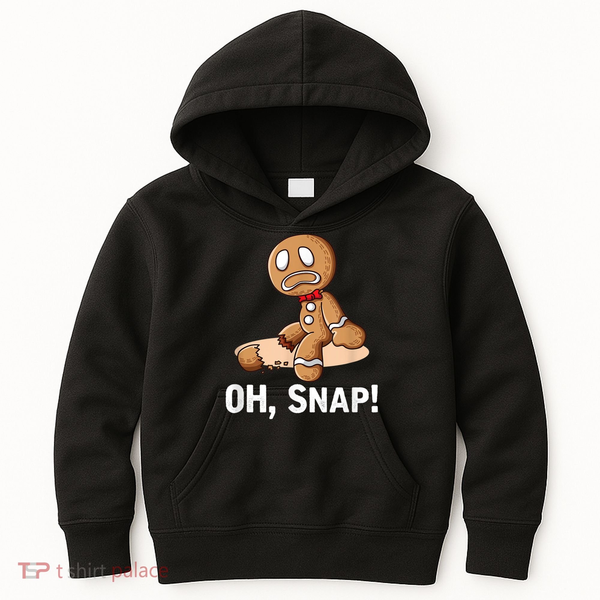 Oh Snap Gingerbread Cookie Man Broken Leg Kids Hoodie