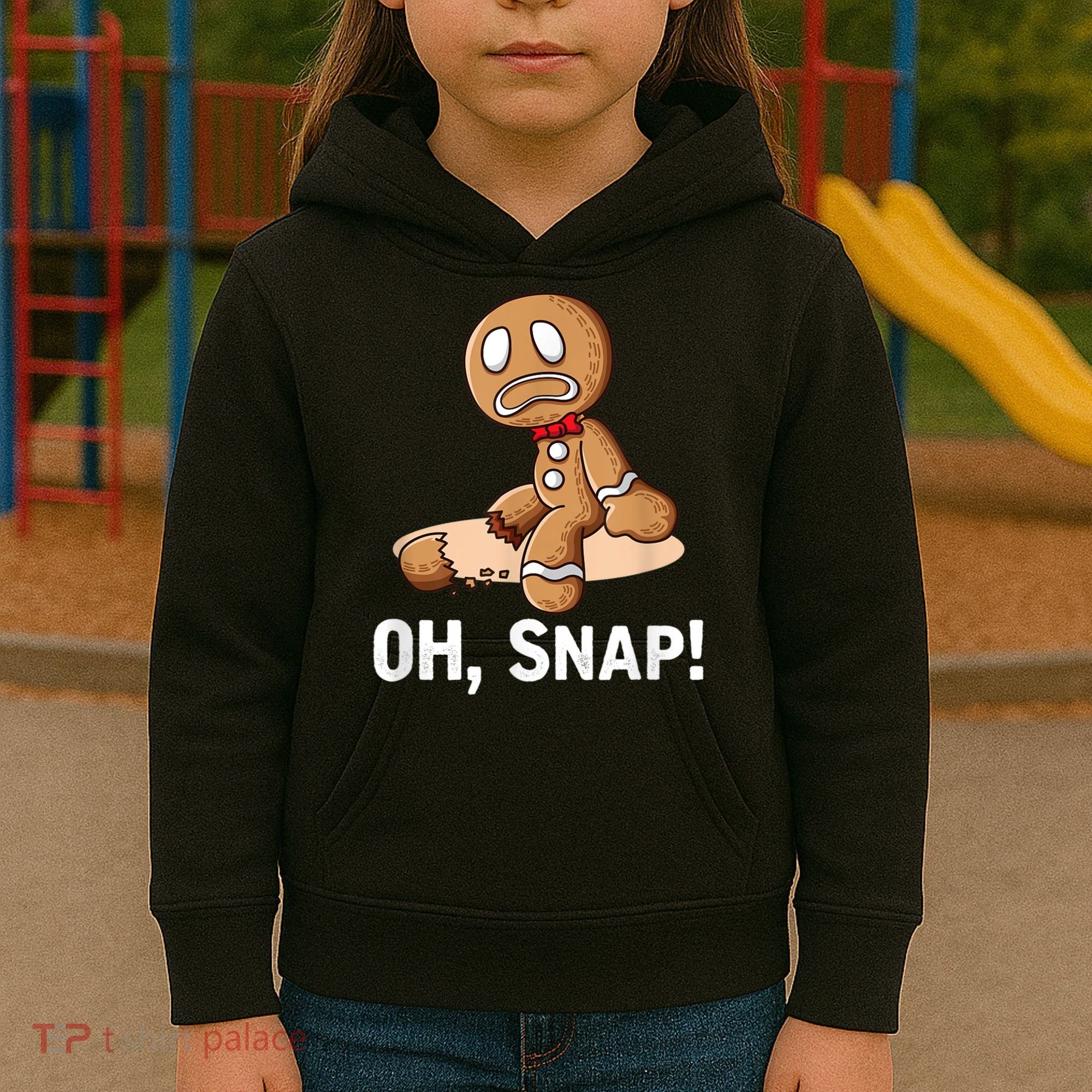 Oh Snap Gingerbread Cookie Man Broken Leg Kids Hoodie