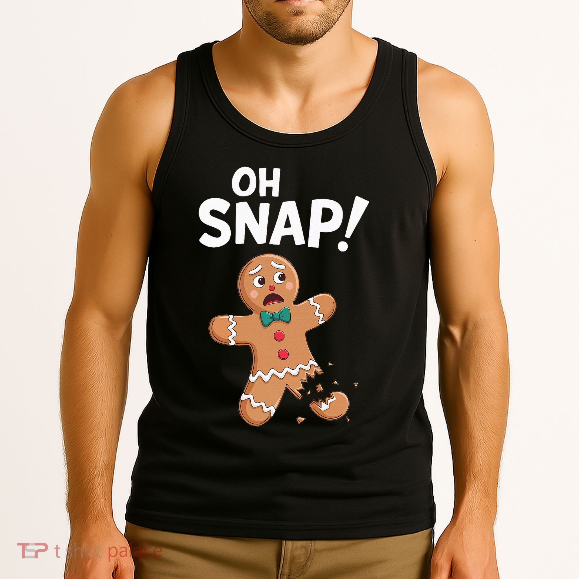 Oh Snap Gingerbread Man Adult Costume Tank Top