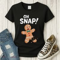 Oh Snap Gingerbread Man Adult Costume Women's T-Shirt thumb 3