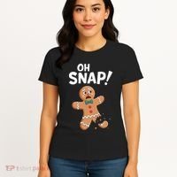 Oh Snap Gingerbread Man Adult Costume Women's T-Shirt thumb 4