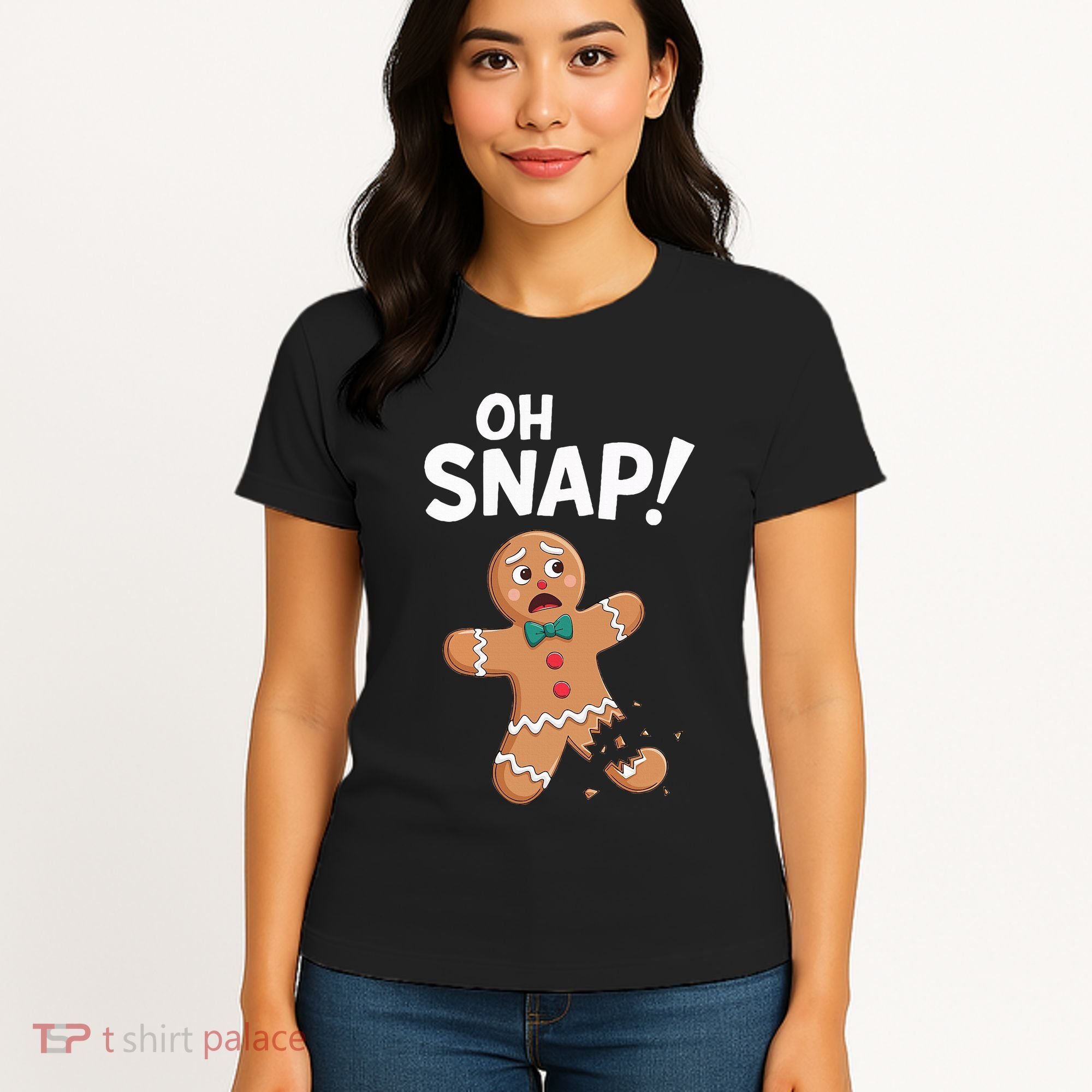 Oh Snap Gingerbread Man Adult Costume Women's T-Shirt