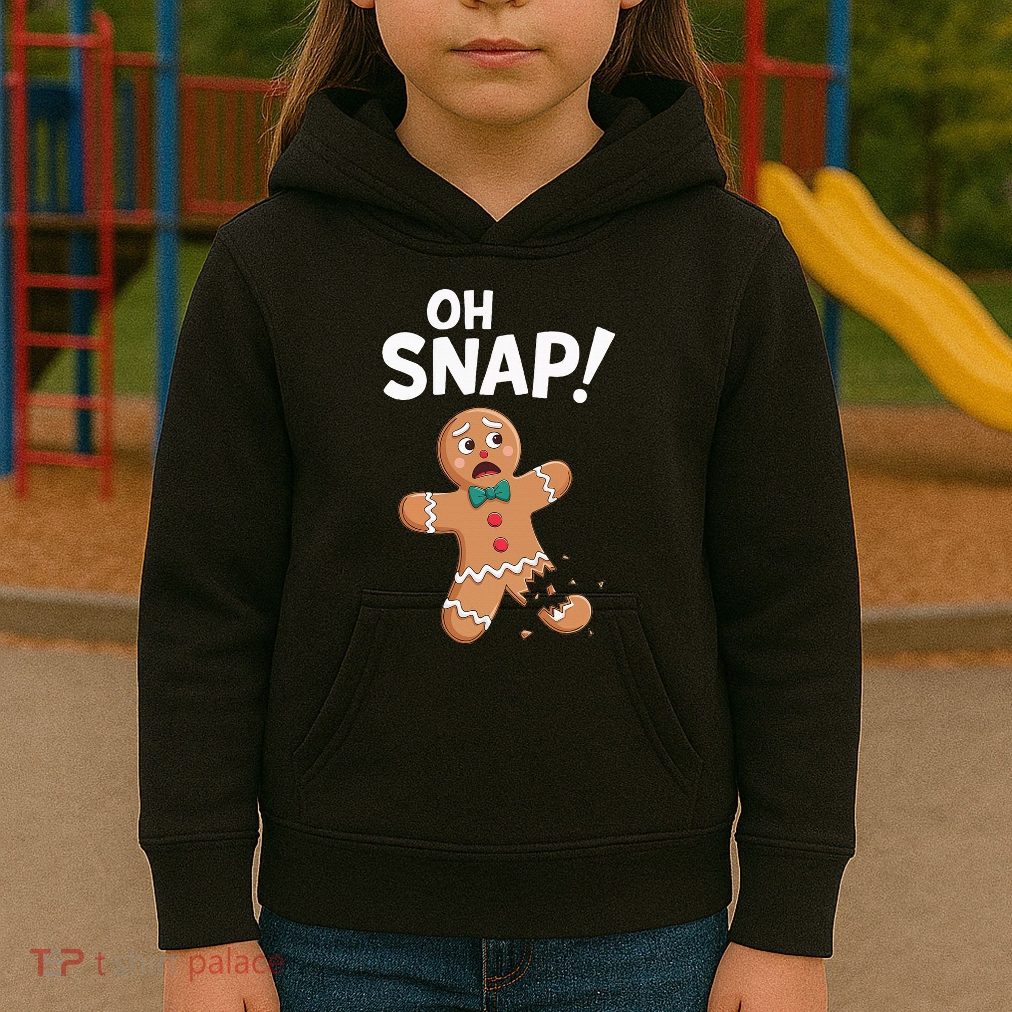Oh Snap Gingerbread Man Adult Costume Kids Hoodie