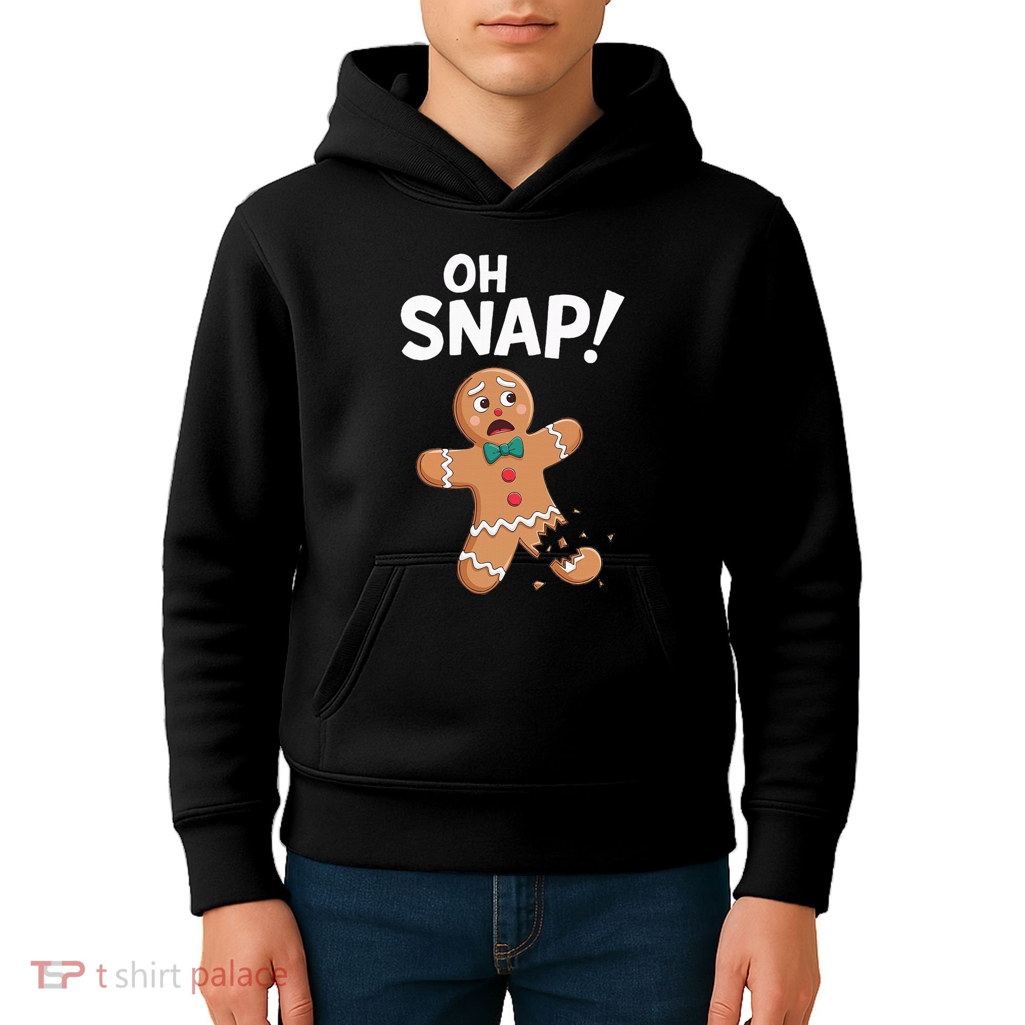 Oh Snap Gingerbread Man Adult Costume Kids Hoodie