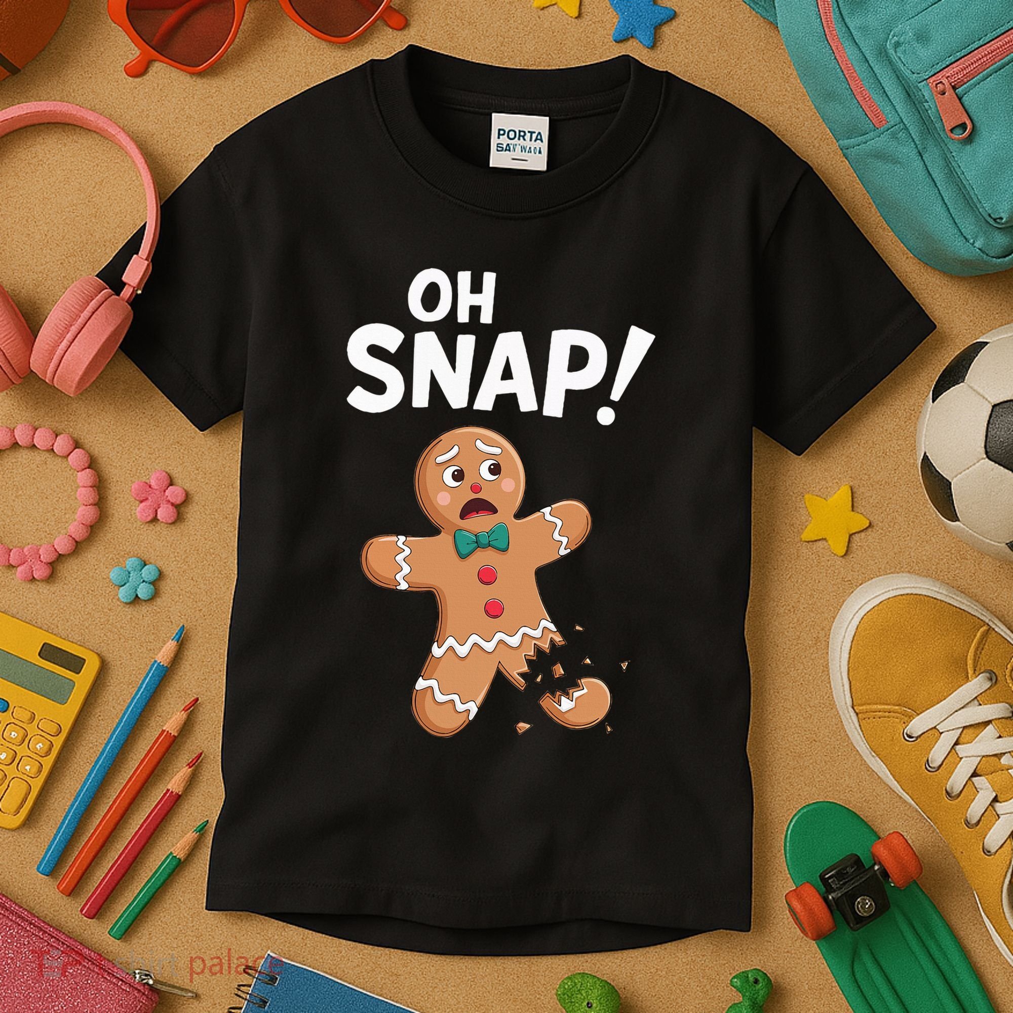 Oh Snap Gingerbread Man Adult Costume Kids T-Shirt