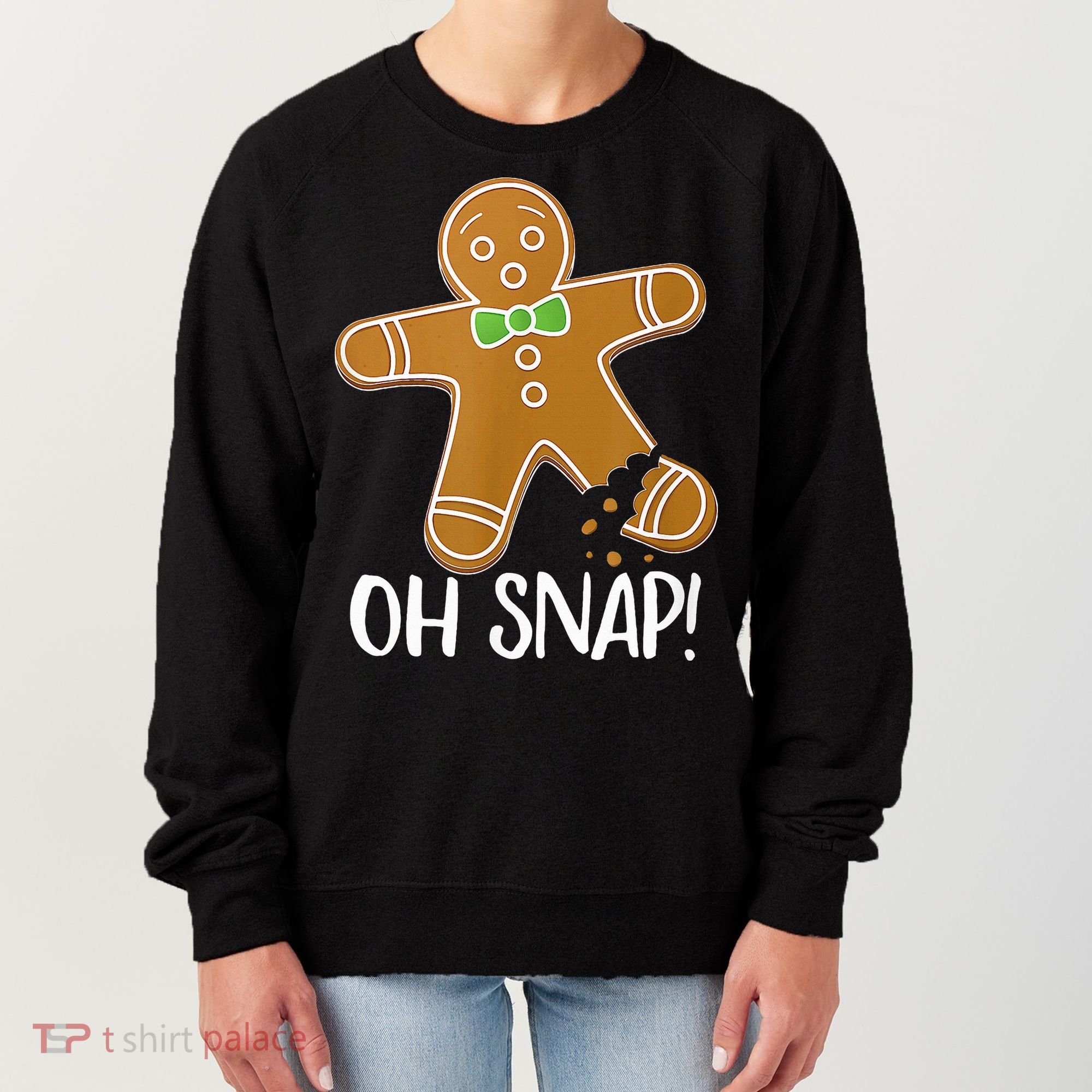 Oh Snap Gingerbread Man Cookie Broken Leg Women's Sweatshirt