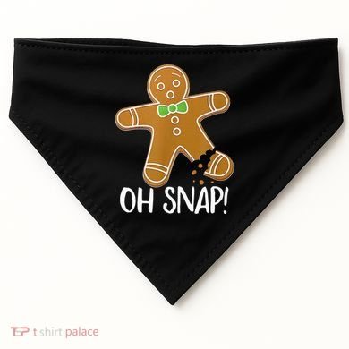 Oh Snap Gingerbread Man Cookie Broken Leg USA-Made Doggie Bandana