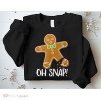 Oh Snap Gingerbread Man Cookie Broken Leg Sweatshirt thumb 2