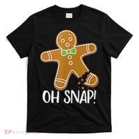 Oh Snap Gingerbread Man Cookie Broken Leg T-Shirt thumb 0