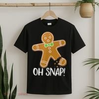Oh Snap Gingerbread Man Cookie Broken Leg T-Shirt thumb 2