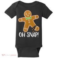 Oh Snap Gingerbread Man Cookie Broken Leg Baby Bodysuit thumb 0