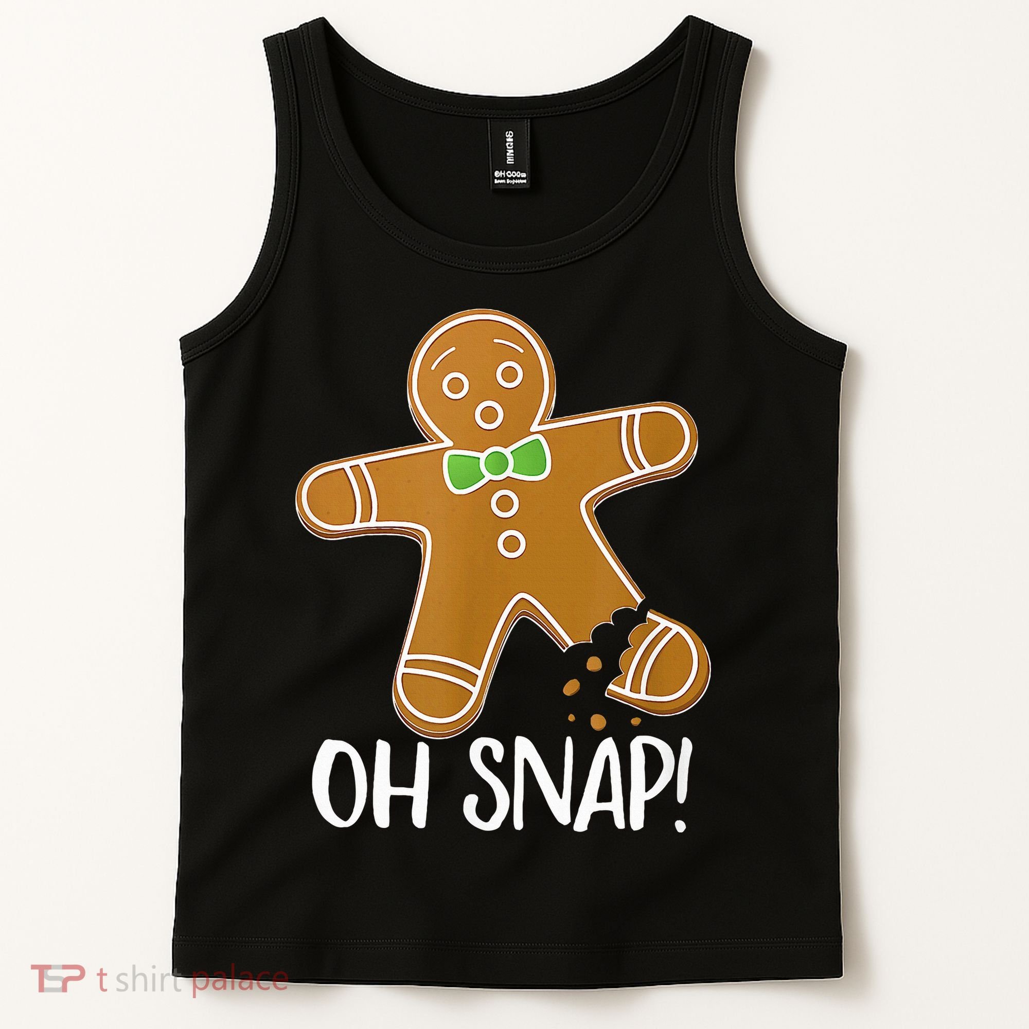 Oh Snap Gingerbread Man Cookie Broken Leg Tank Top