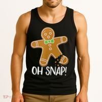 Oh Snap Gingerbread Man Cookie Broken Leg Tank Top thumb 3