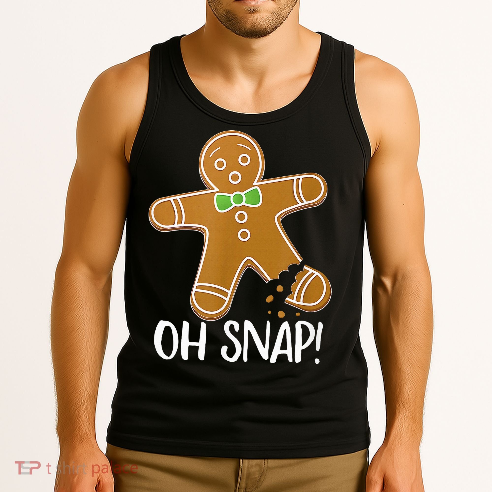 Oh Snap Gingerbread Man Cookie Broken Leg Tank Top