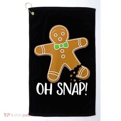 Oh Snap Gingerbread Man Cookie Broken Leg Golf Towel