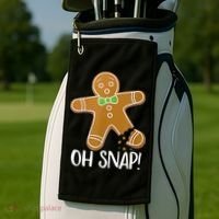 Oh Snap Gingerbread Man Cookie Broken Leg Golf Towel thumb 2