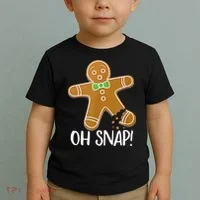 Oh Snap Gingerbread Man Cookie Broken Leg Toddler T-Shirt thumb 2